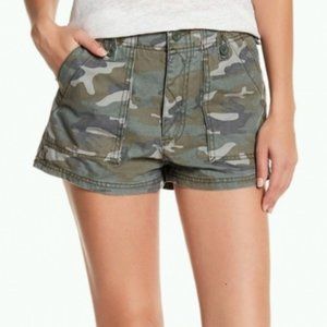 Free People camouflage high rise shorts